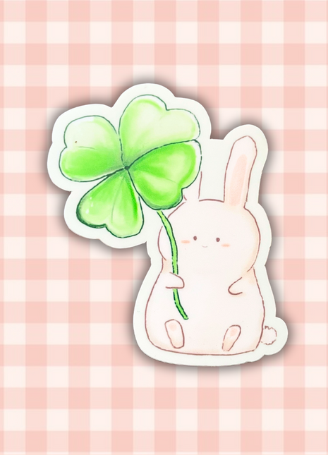 Four Leaf Clover Bunny | Sticker
