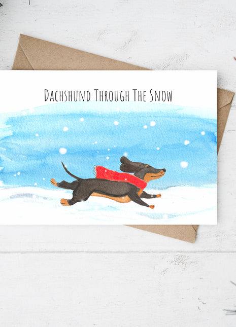 Dachshund Through The Snow | Greeting Card