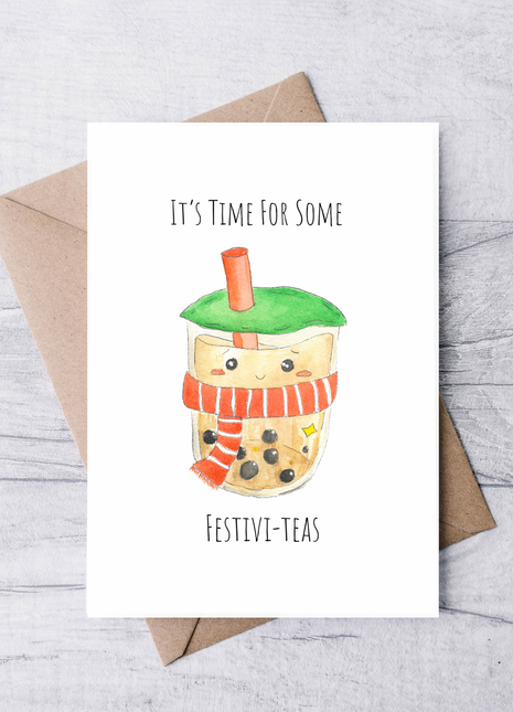 It's Time for Some Festivi-teas | Greeting Card