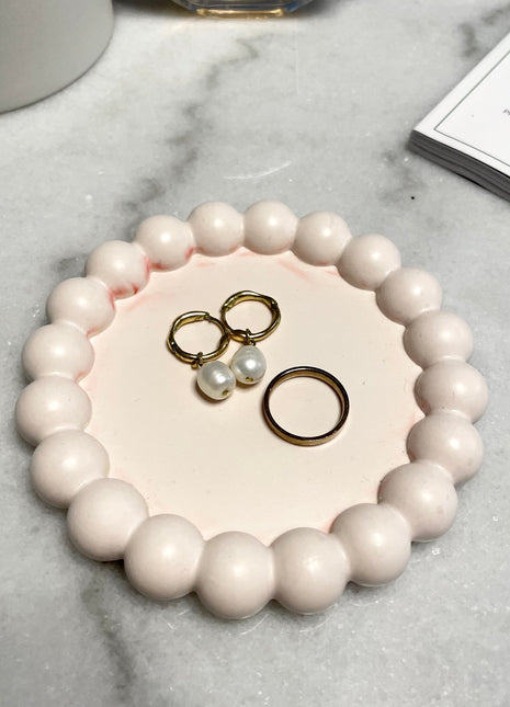 Circular Bubble Tray | Jesmonite Decor