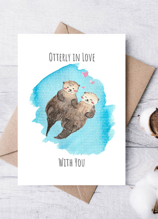 Otterly in Love With You | Greeting Card