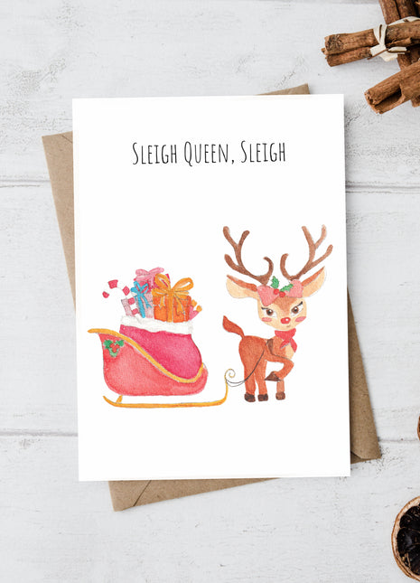 Sleigh Queen, Sleigh | Greeting Card