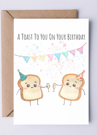 A Toast to You on Your Birthday | Greeting Card