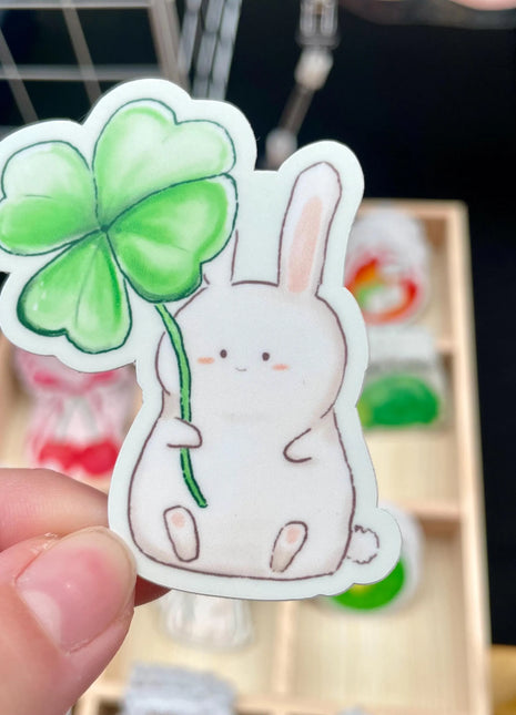 Four Leaf Clover Bunny | Sticker