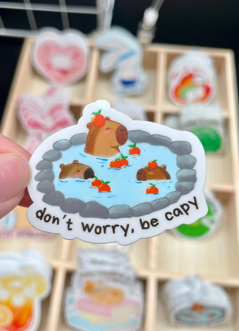 Don't Worry, Be Capy | Sticker